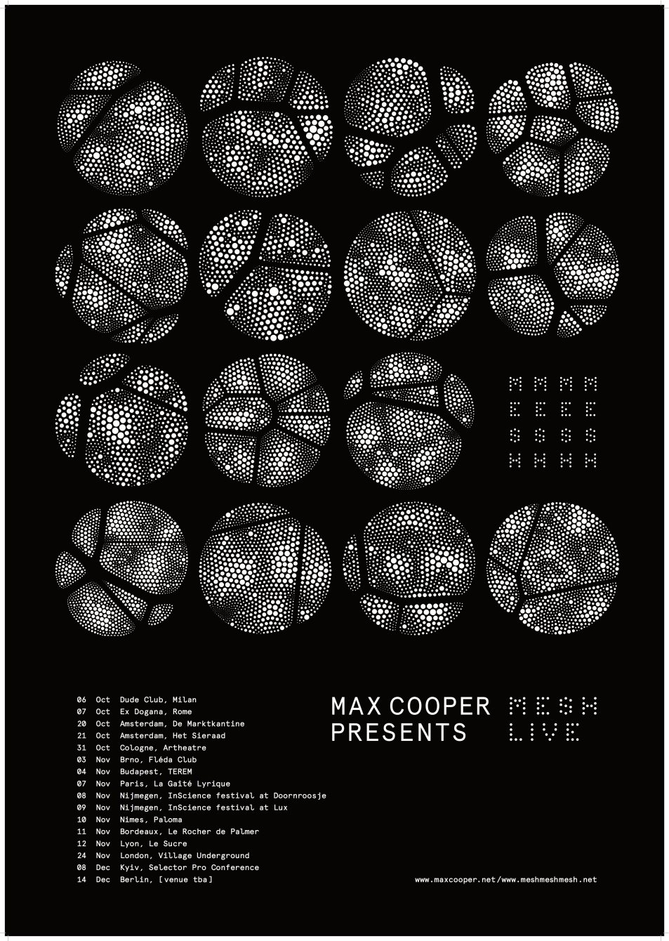 Max Cooper presents Mesh Live (Aether Debut) - Flyer front
