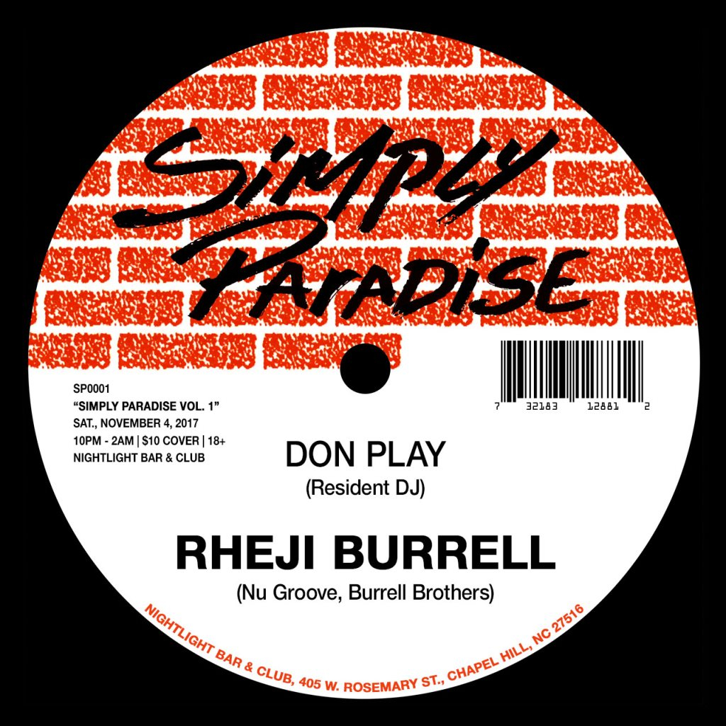 Simply Paradise Feat. Rheji Burrell - Flyer back
