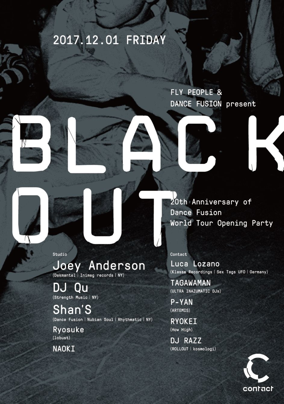 FLY People & Dance Fusion present “BLACK OUT” - Flyer front