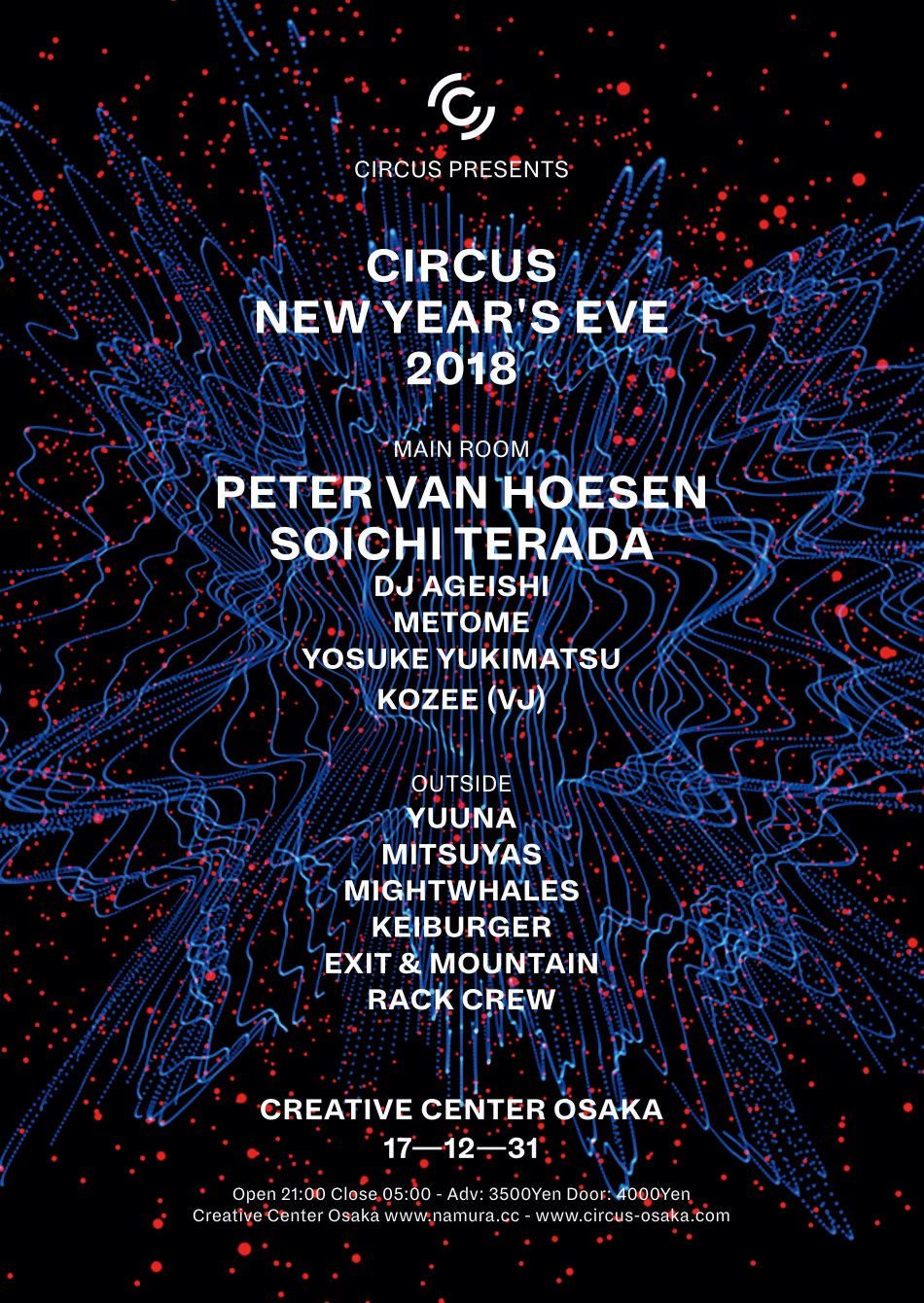 Circus presents New Year's EVE Supported by Cocalero - Flyer back