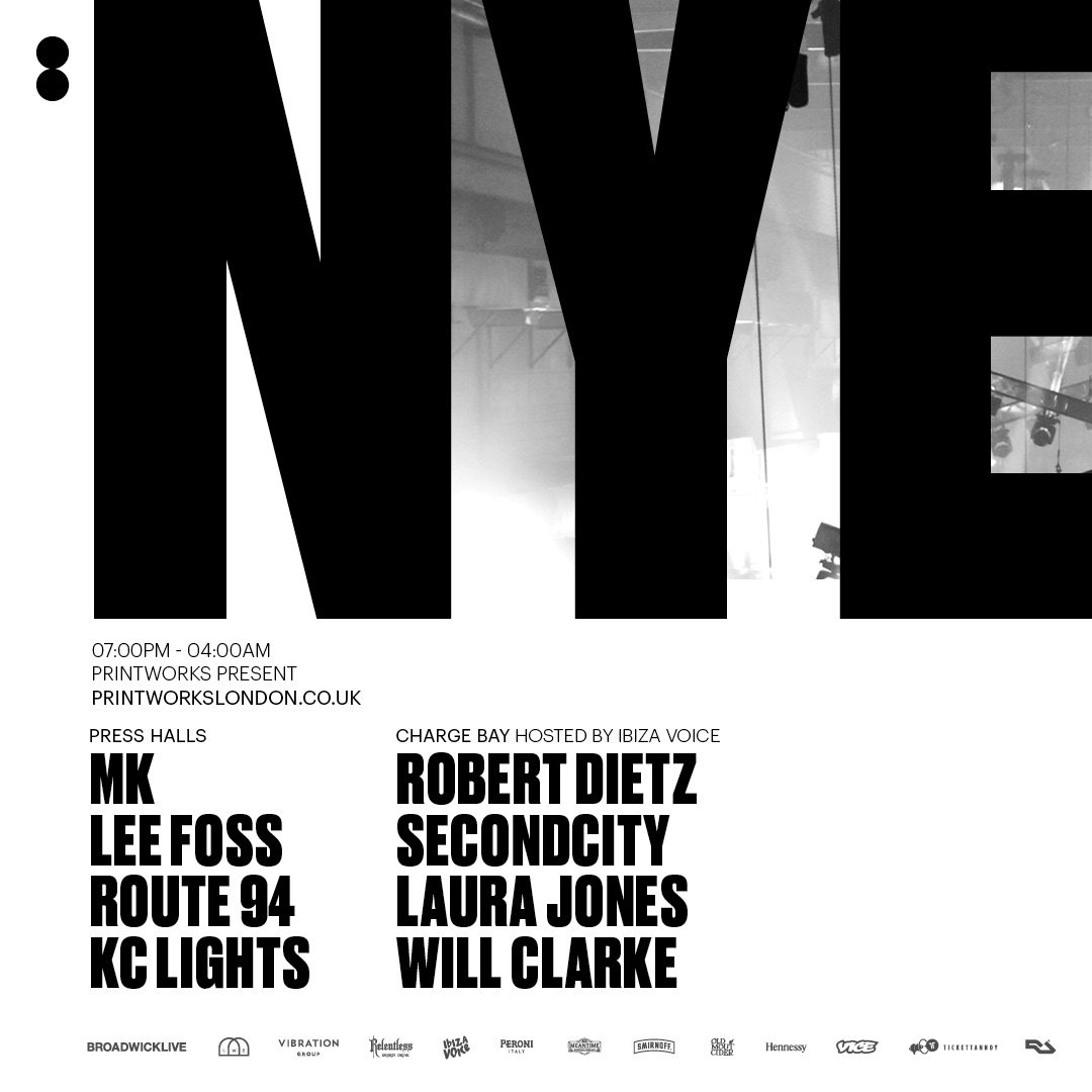Sold Out: Printworks New Years Eve - Flyer front