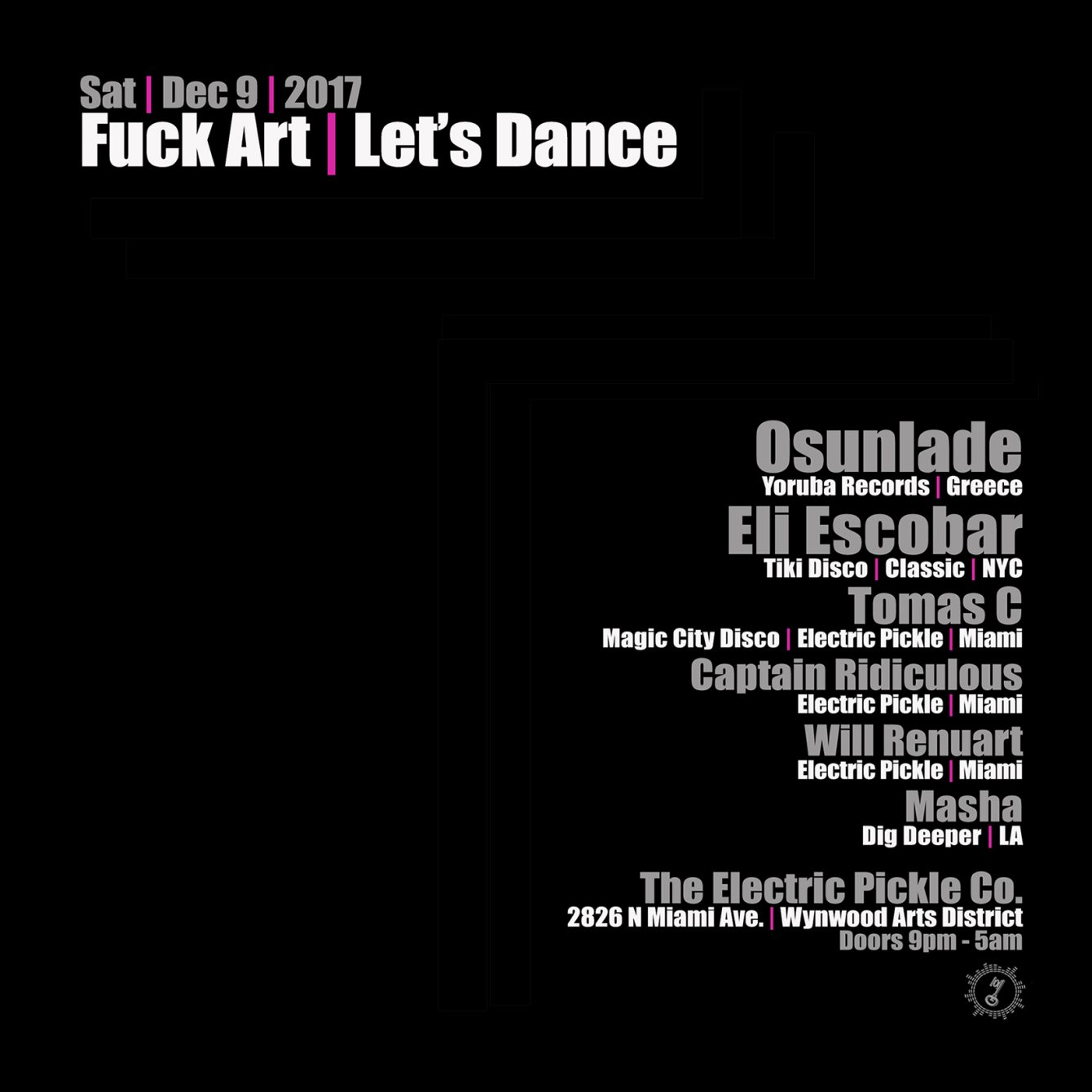 Fuck Art - Let´s Dance - Flyer front