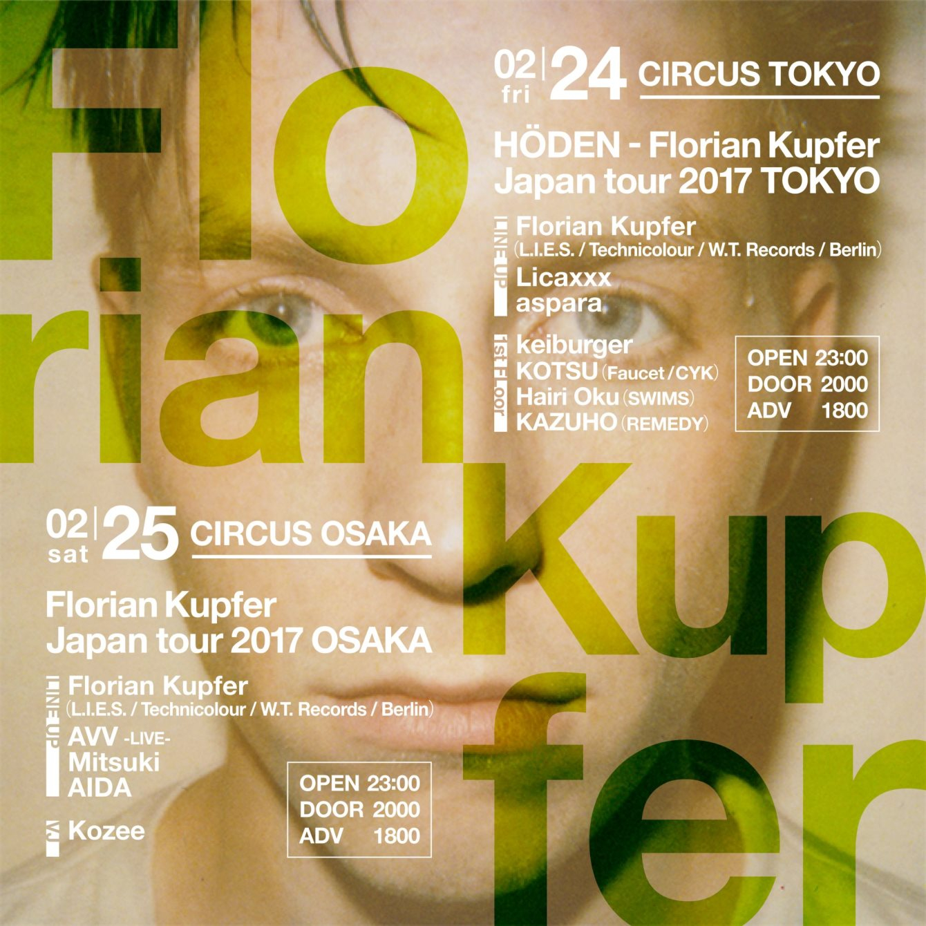 Florian Kupfer Japan Tour 2017 IN Osaka - Flyer front