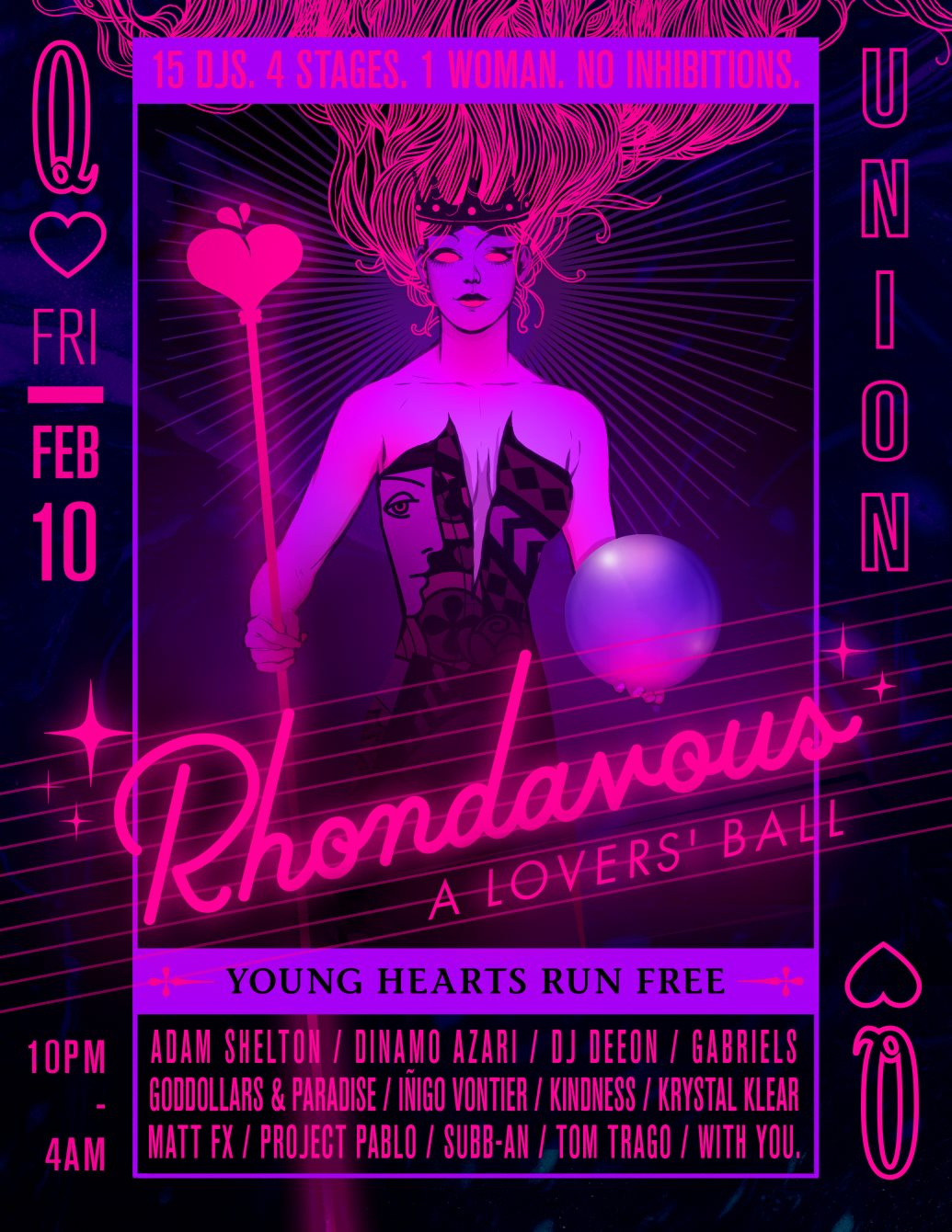 Rhondavous: A Lover's Ball - Flyer front