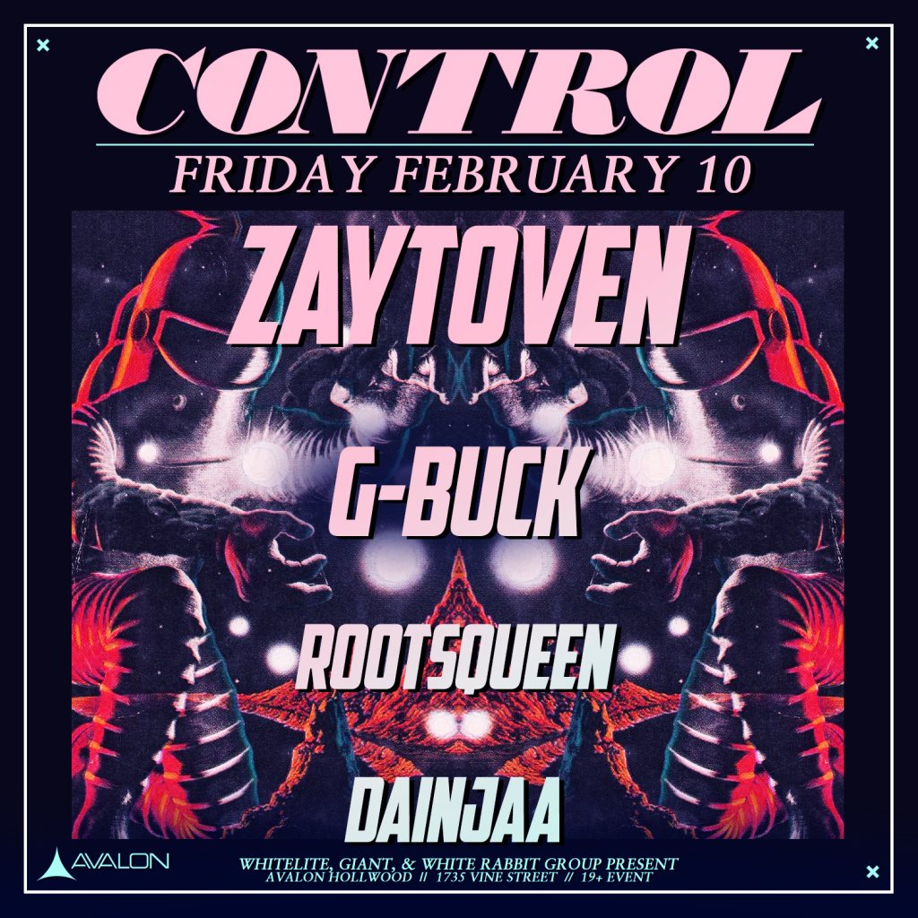 Control presents: Zaytoven, G-Buck and Rootsqueen - Flyer front