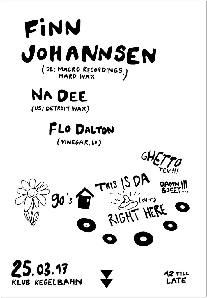Finn Johannsen - Na Dee - Flo Dalton - Flyer front