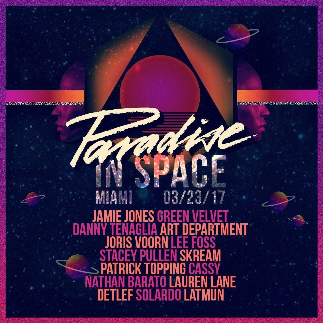 Paradise In Space - Flyer front