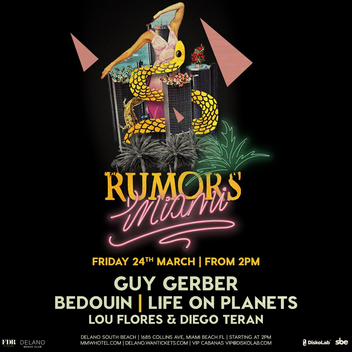Guy Gerber presents Rumors Miami - Flyer front