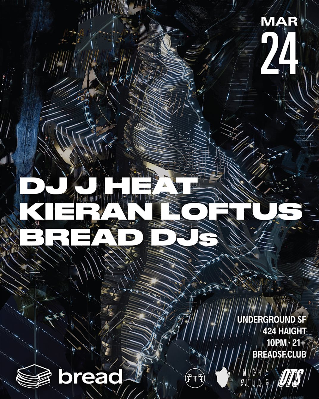 Bread with DJ J Heat & Kieran Loftus - Flyer front