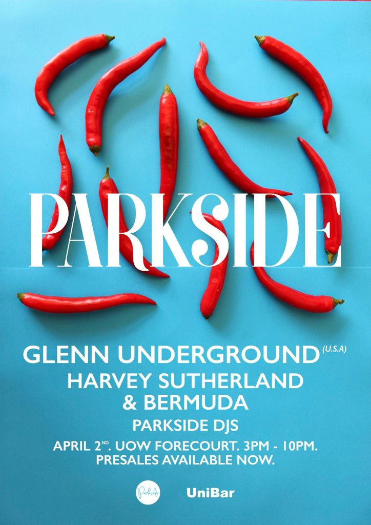 Parkside with Glenn Underground + Harvey Sutherland & Bermuda - Flyer front