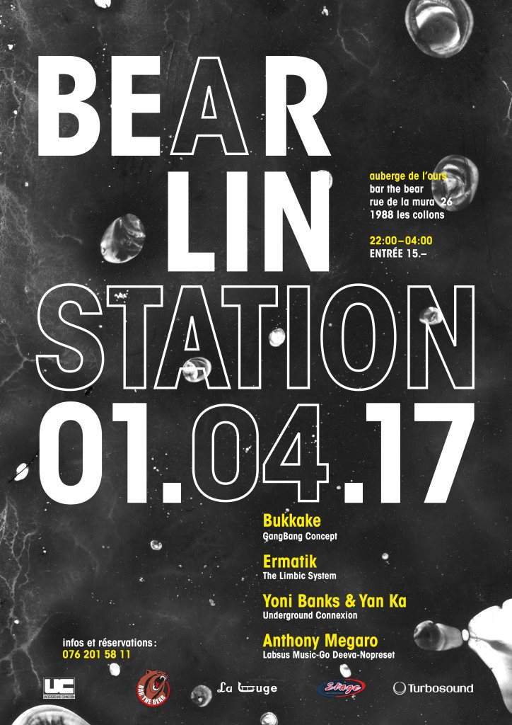 Bear'lin Station 3.5 - Berliner Techno Night - Flyer front