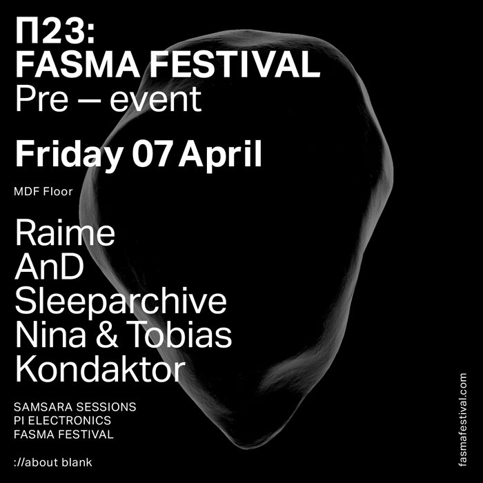 Π23: Fasma Festival Pre-Event // Hosted by π & Samsara Sessions - Flyer front