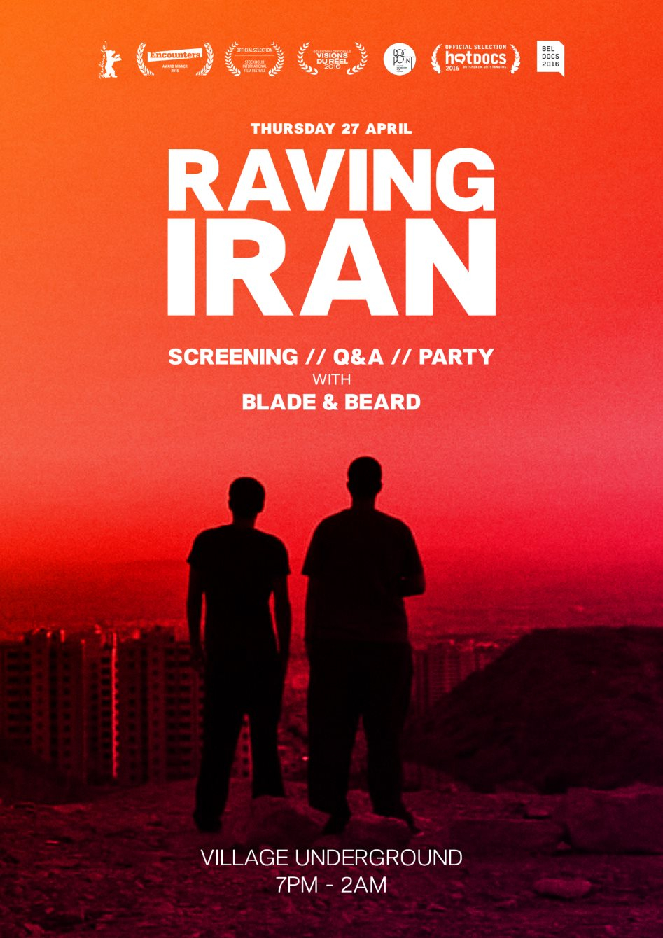 Unleash presents: Raving Iran for Charity (Screening & Party) - Flyer front