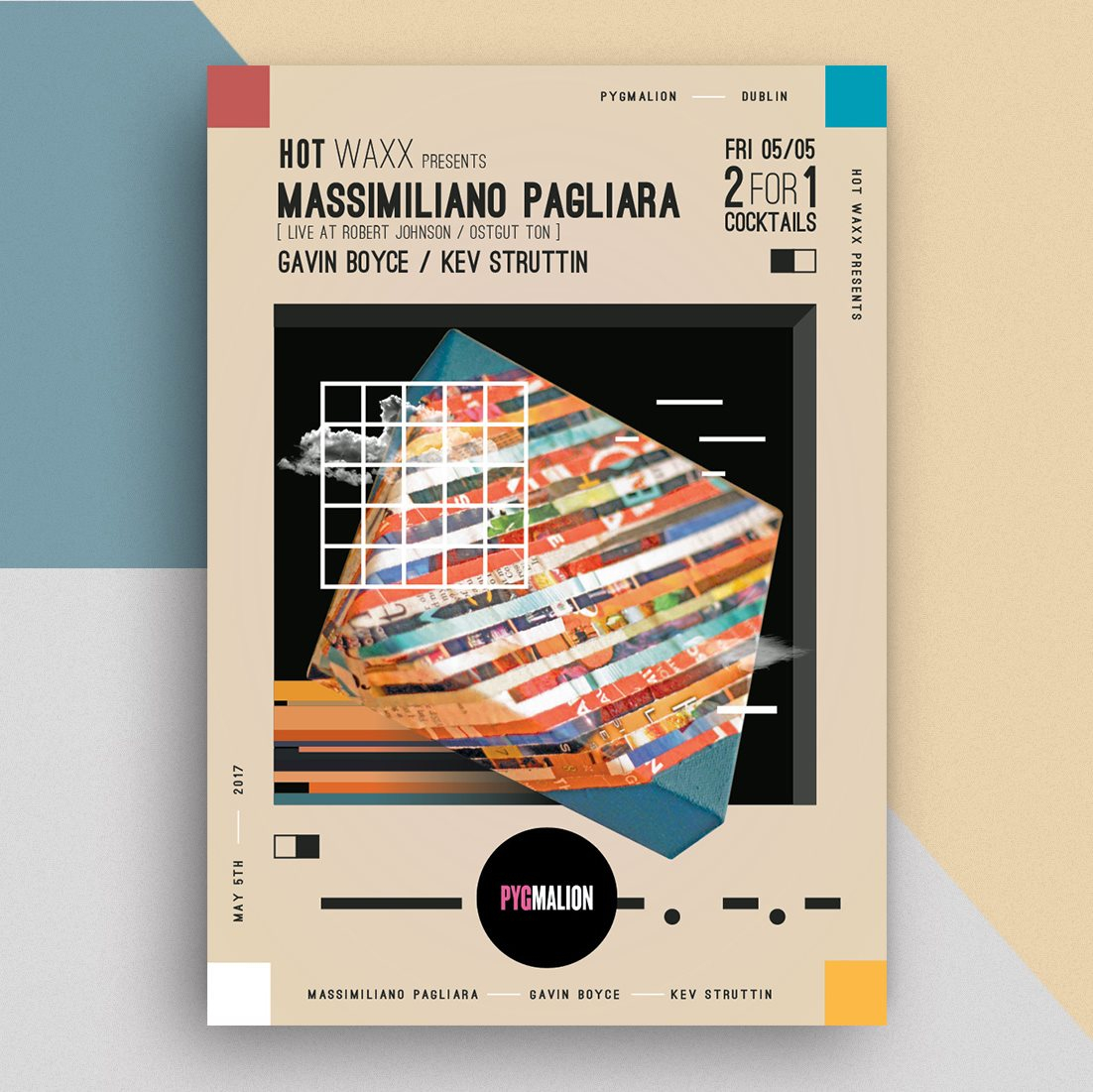 Hot Waxx presents Massimiliano Pagliara - Flyer front