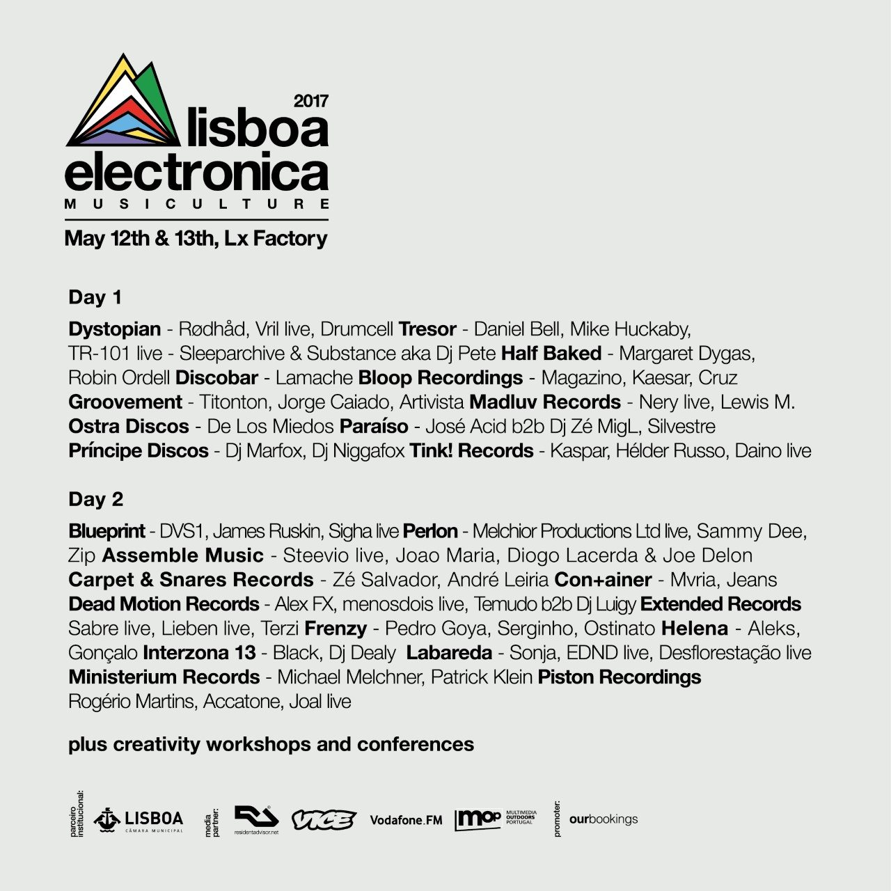 Lisboa Electronica 2017 - Flyer front