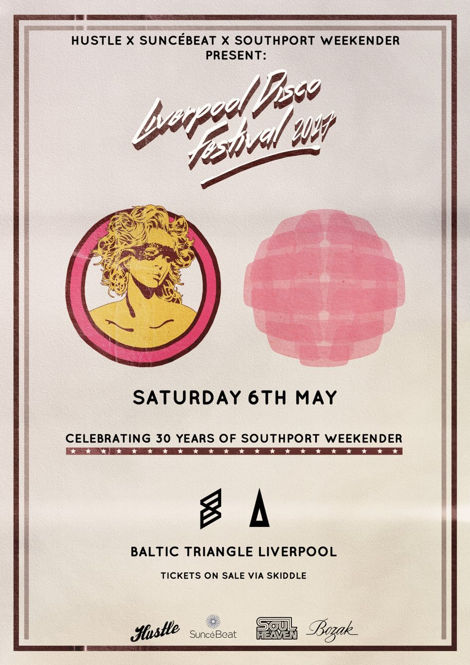 Liverpool Disco Festival 2017 - 30 Years of Southport Weekender - Flyer front
