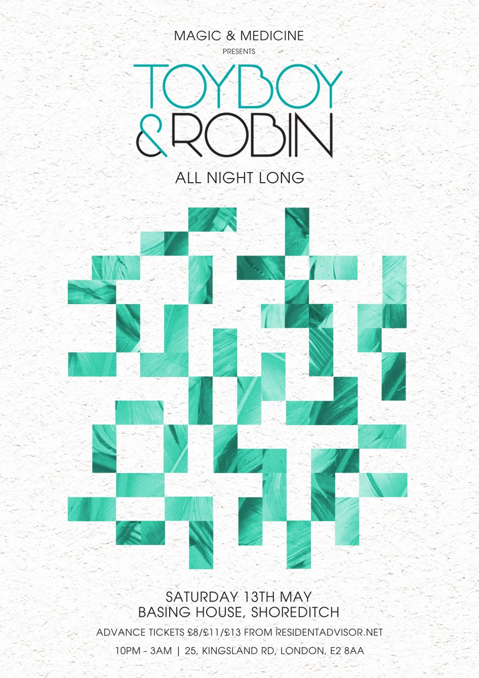 Toyboy & Robin All Night Long - Flyer front