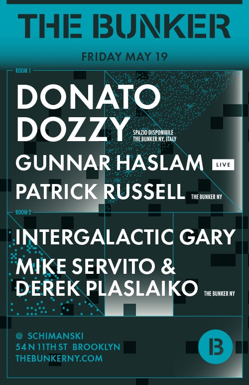 The Bunker with Donato Dozzy and Intergalactic Gary - Flyer back
