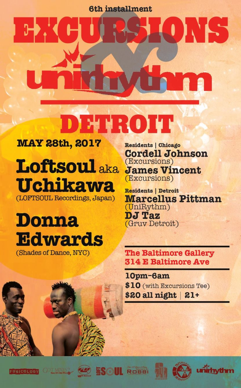 Excursions: Detroit 2017 - Flyer front