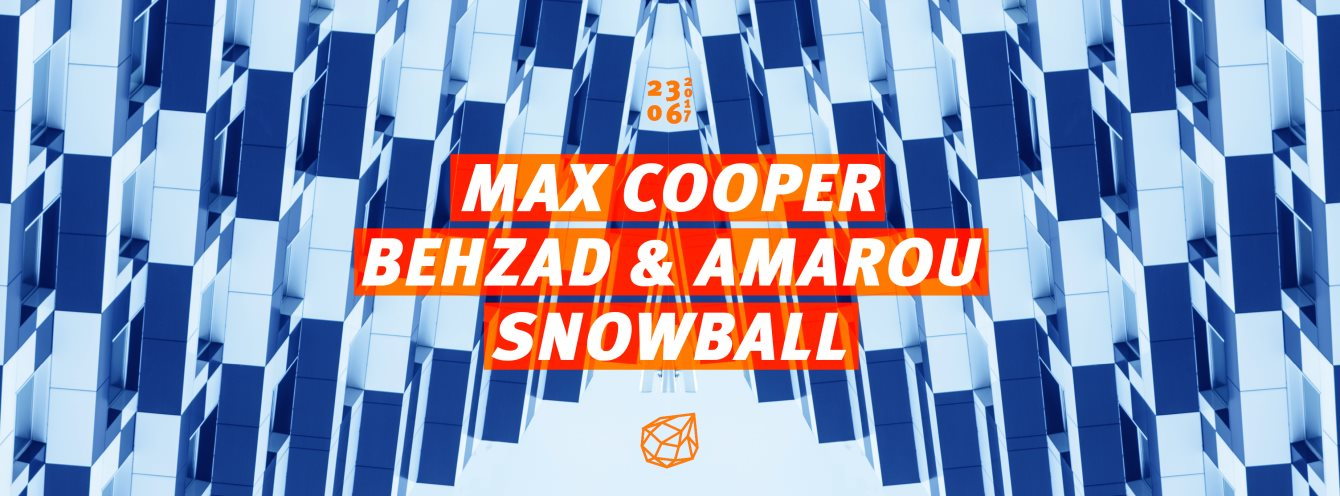 Concrete: Max Cooper, Behzad & Amarou / Woodfloor: Snowball All Night Long - Flyer front