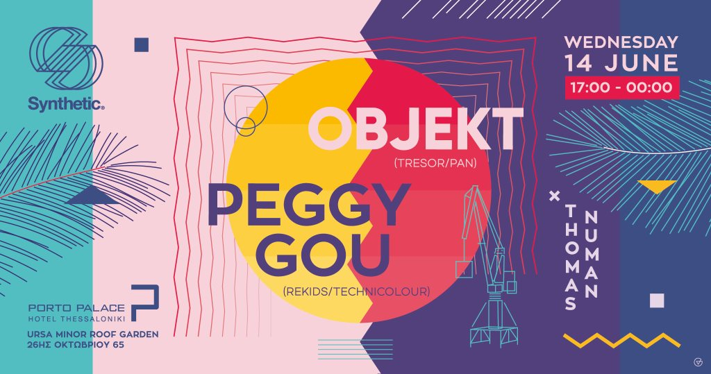 Synthetic Rooftop with Objekt & Peggy Gou - Flyer front