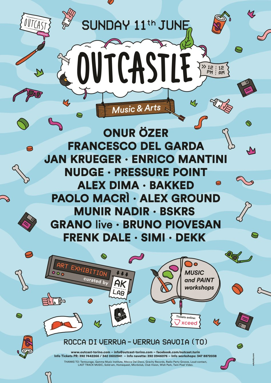 Outcastle Music & Arts - Flyer front