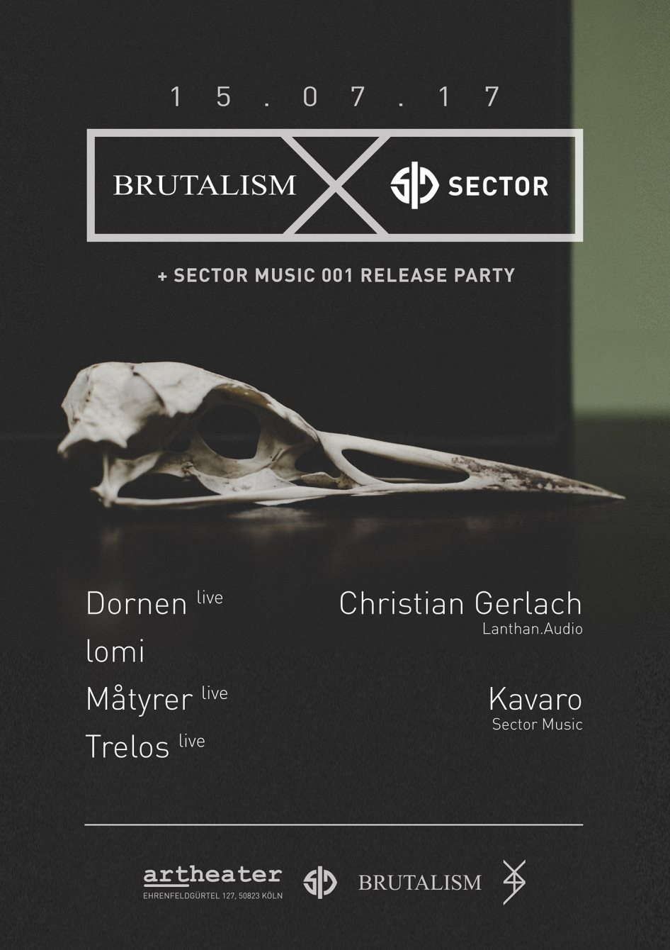 Brutalism x Sector - Flyer back