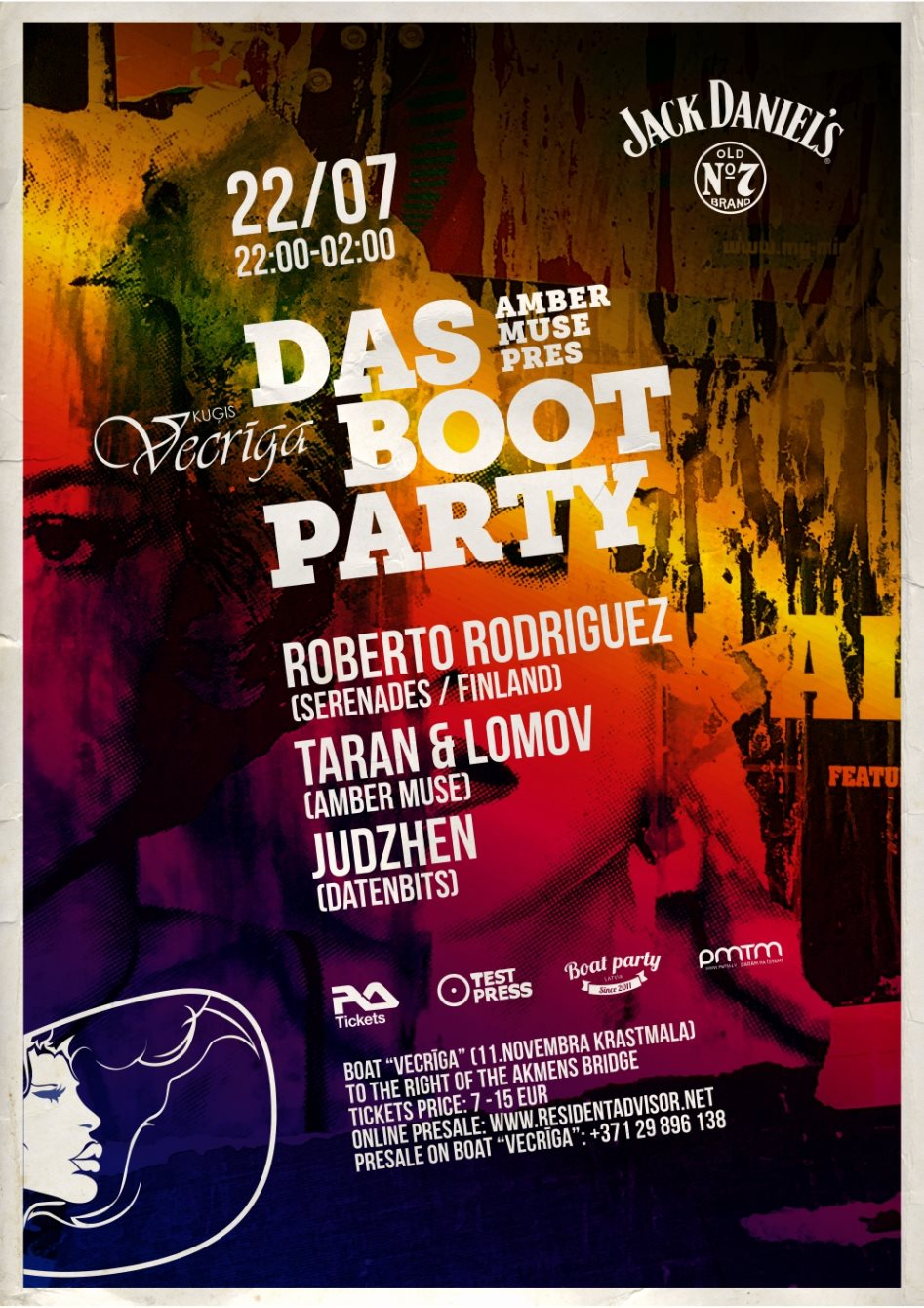 Amber Muse's Das Boot with Roberto Rodriguez (FIN) - Flyer front