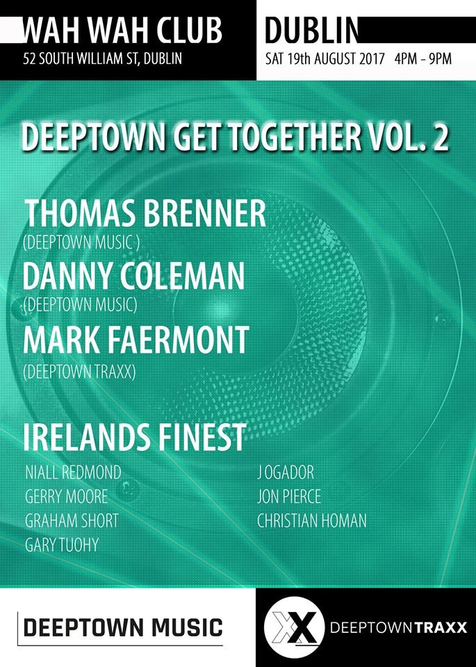 Deeptown Music Evening Get Together - Flyer front