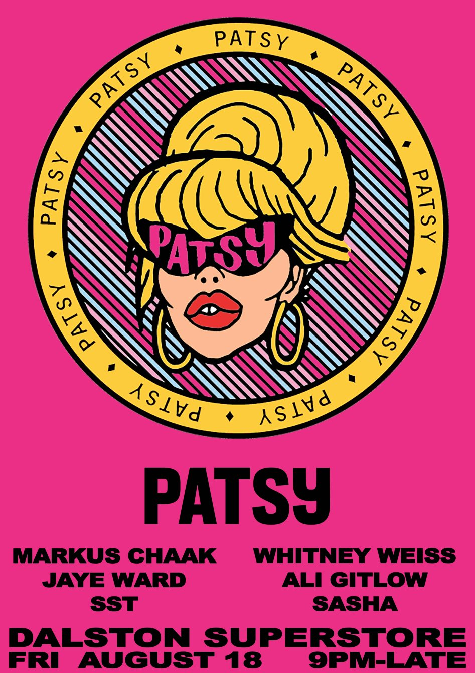 Patsy with Markus Chaak, Jaye Ward, SST, and More - Flyer front