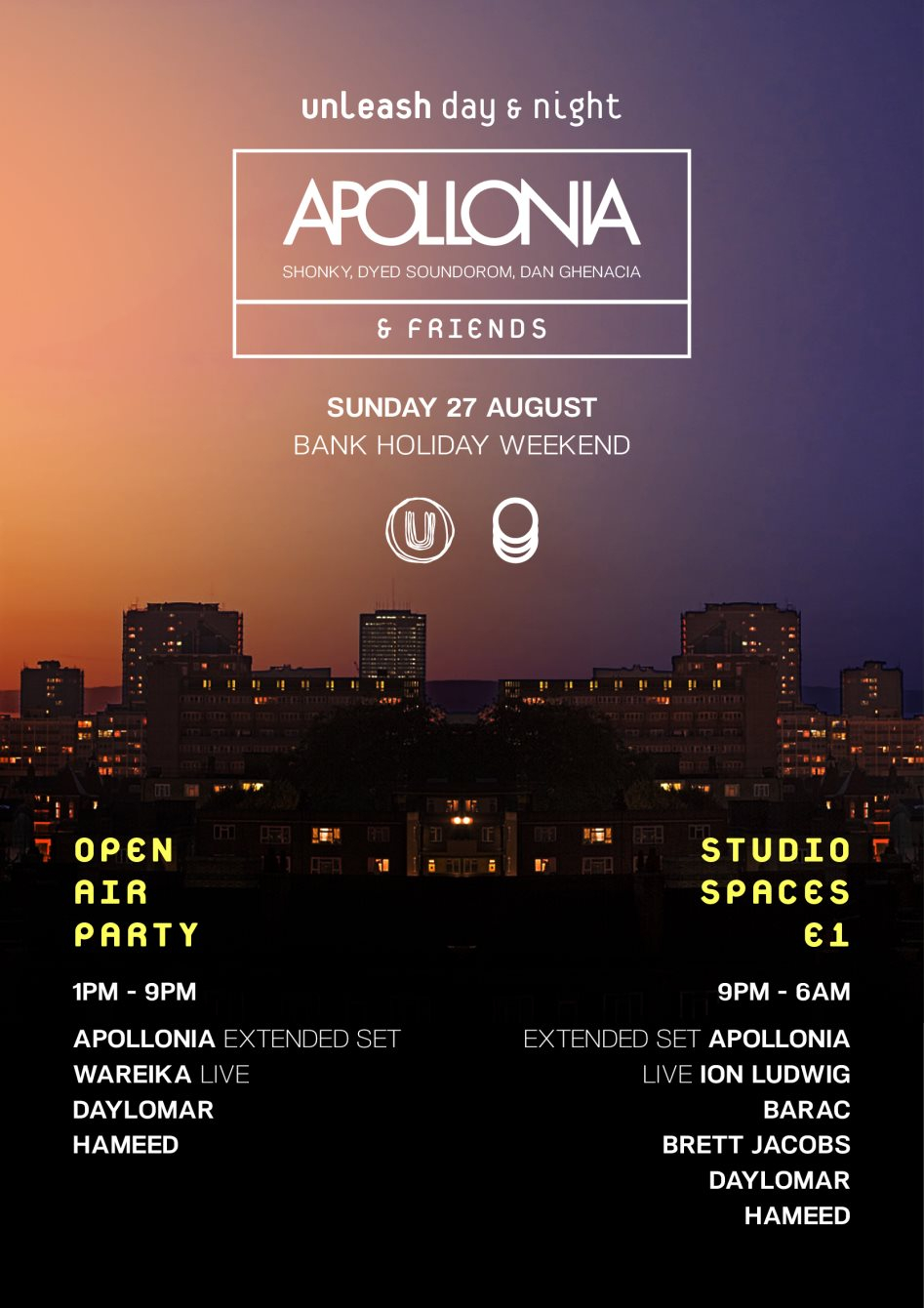 Unleash Open Air & Afterparty with Apollonia, Wareika, Ion Ludwig, Barac - Flyer front