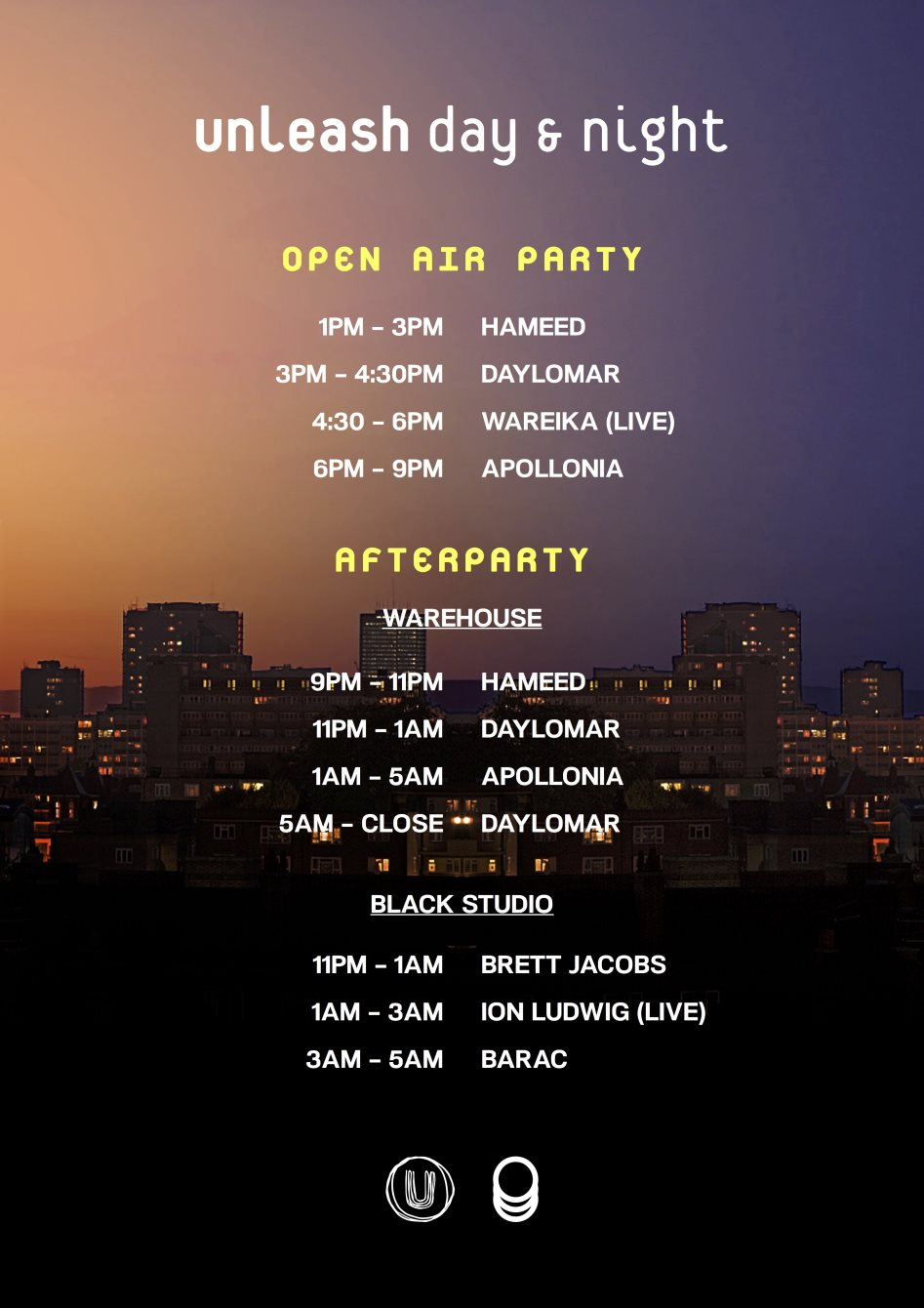 Unleash Open Air & Afterparty with Apollonia, Wareika, Ion Ludwig, Barac - Flyer back