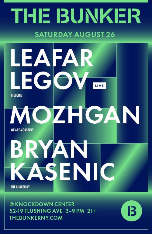 The Bunker with Leafar Legov, Mozhgan, Bryan Kasenic - Flyer back