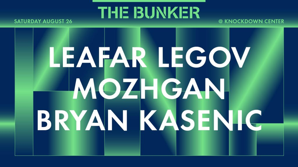 The Bunker with Leafar Legov, Mozhgan, Bryan Kasenic - Flyer front