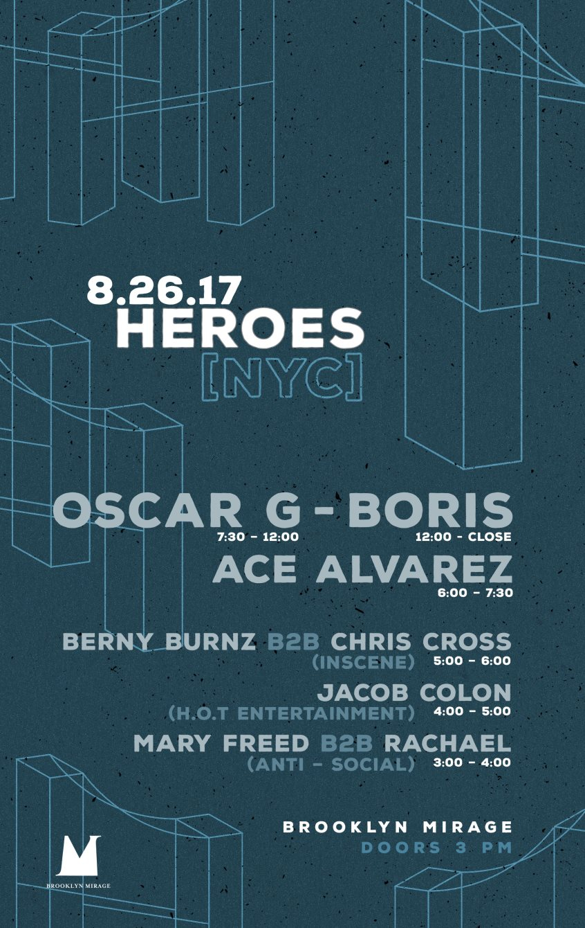 Boris, Oscar G - Heroes (NYC) - Flyer back