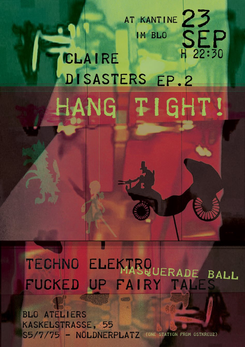 Claire Disasters Ep.2 Hang Tight! - Masquerade Ball - Flyer front