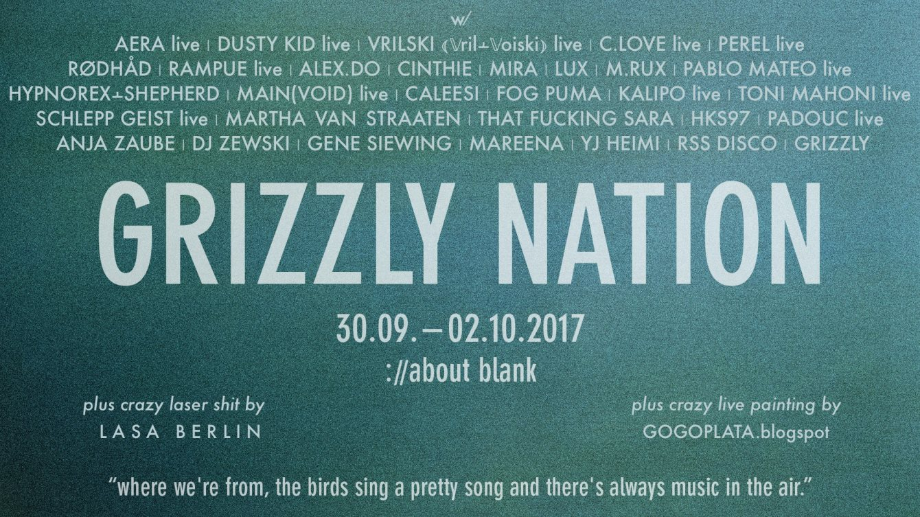 Grizzlynation 2017 - Flyer front