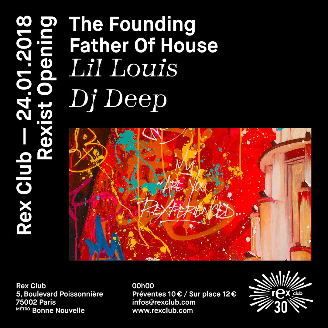 Rexist Opening: Lil'louis & Dj Deep - Flyer front