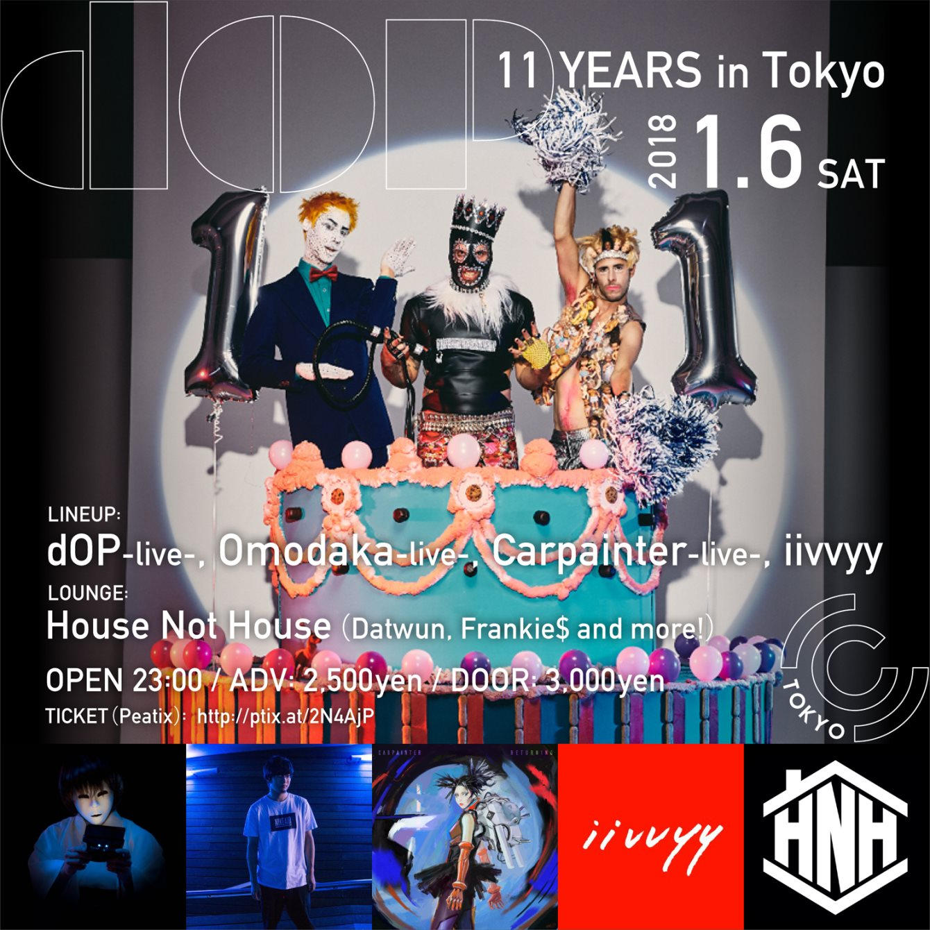 dOP 11 Years in Tokyo - Flyer front