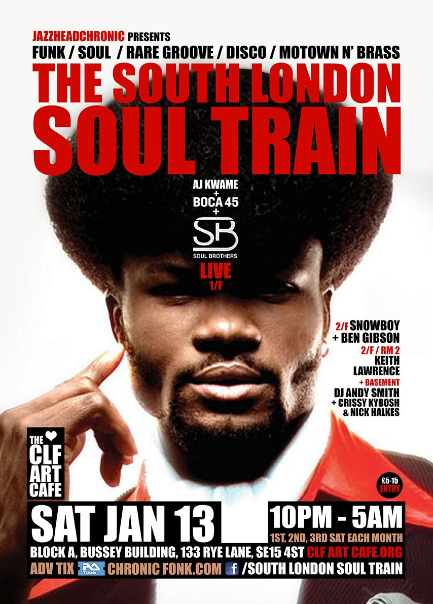 The South London Soul Train A Tribe Called Quest & Breaks Special w TY (Live) - More - Flyer back