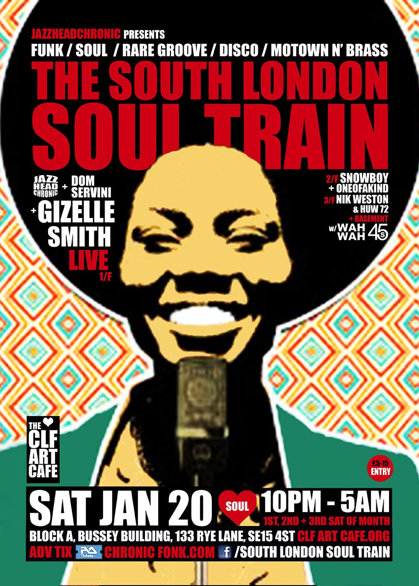 The South London Soul Train with The Soul Brothers (Live), AJ Kwame, Boca 45 - More on 3 Floors - Flyer back