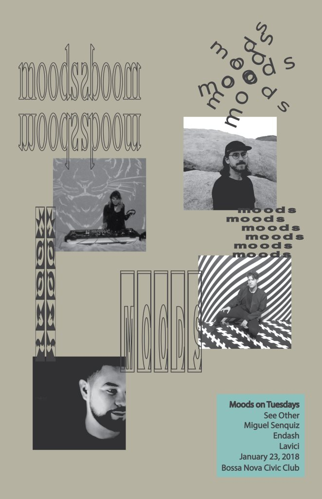 Moods on Tuesdays - Flyer front