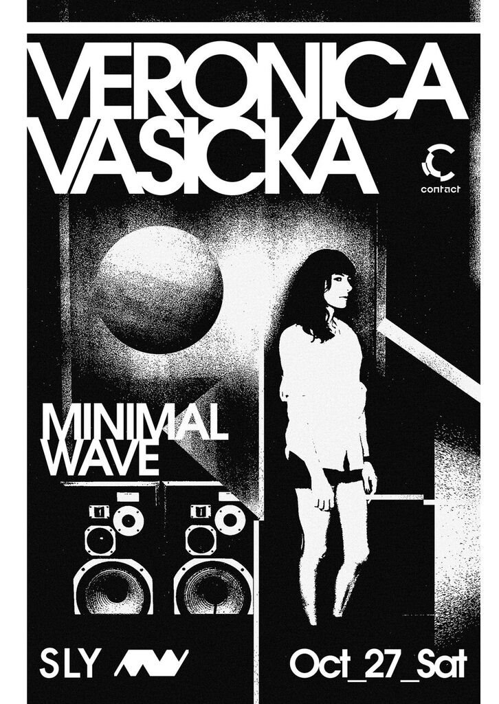 Veronica Vasicka (Minimal Wave) Hosted by SLY - Flyer front