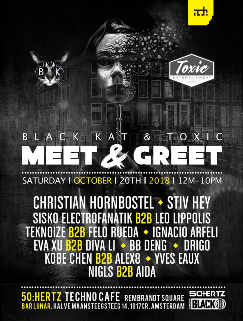 Black Kat & Toxic Official ADE 2018 Meet & Greet - Flyer back
