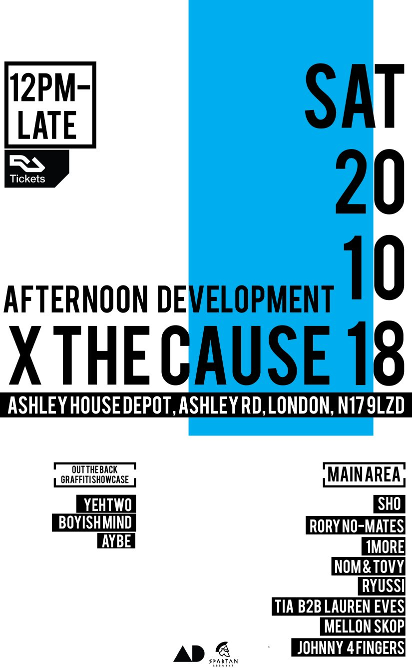 Afternoon Development X The Cause presents: Sho (UK) & More - Flyer front