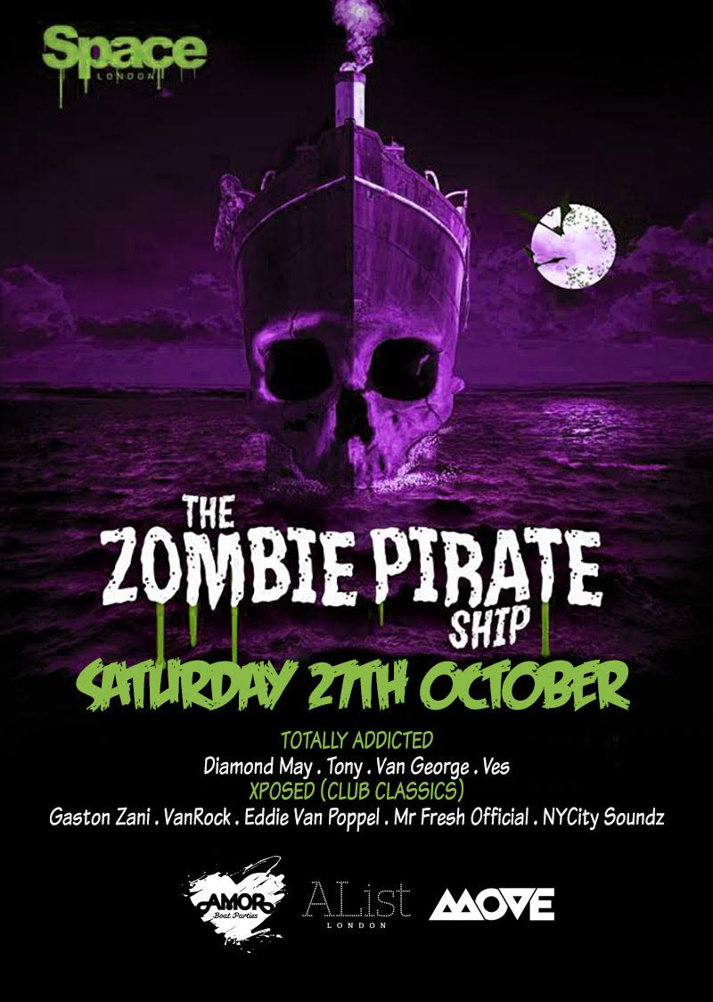 Zombie Pirate Ship The Ultimate Halloween Party + Zombie Ball After-Party - Flyer front