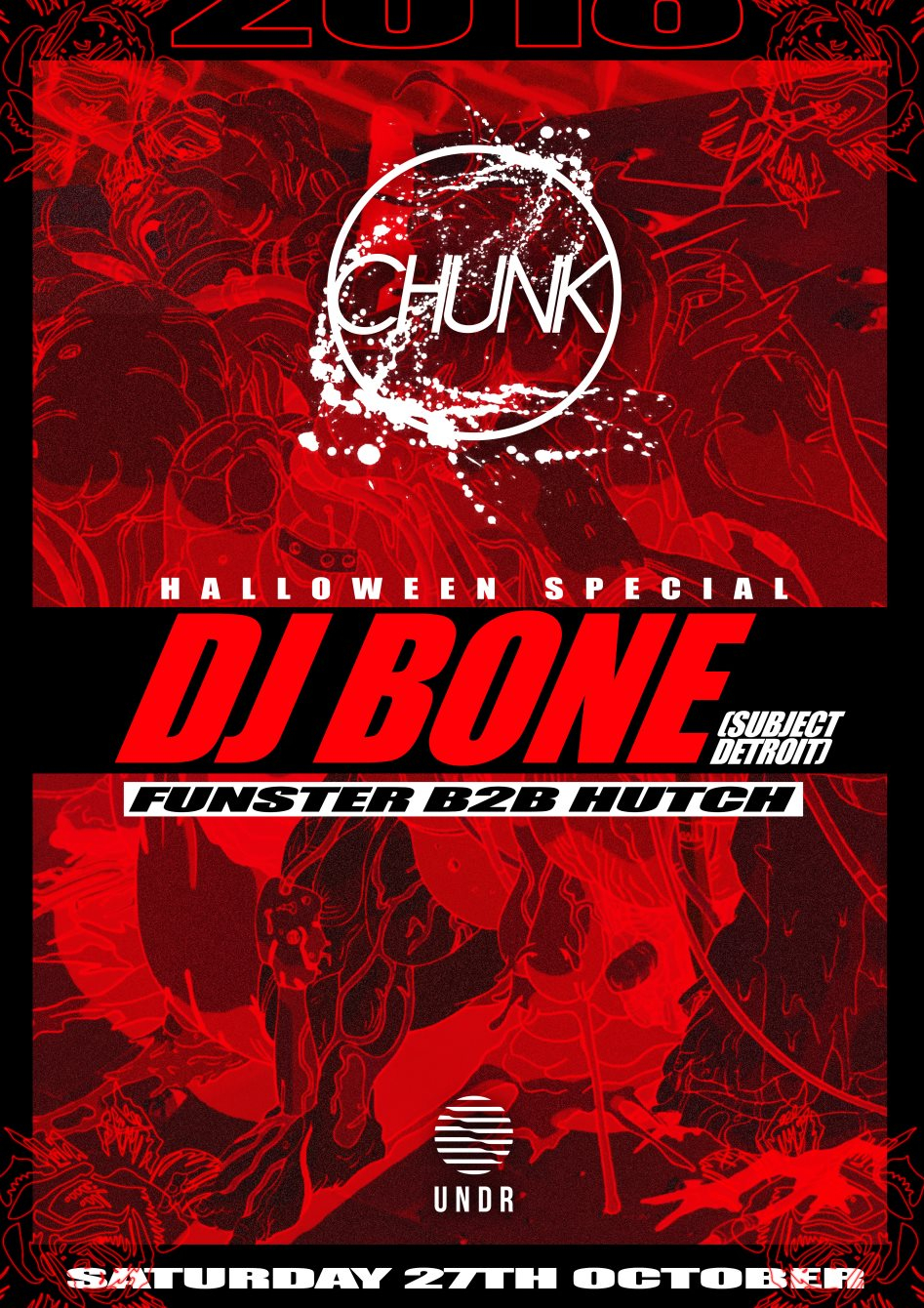 Chunk Halloween with DJ Bone (3 Hour Set) - Flyer front