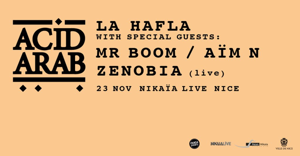 Hafla Party: Acid Arab, Zenobia, Mr Boom, Aïm N - Flyer front