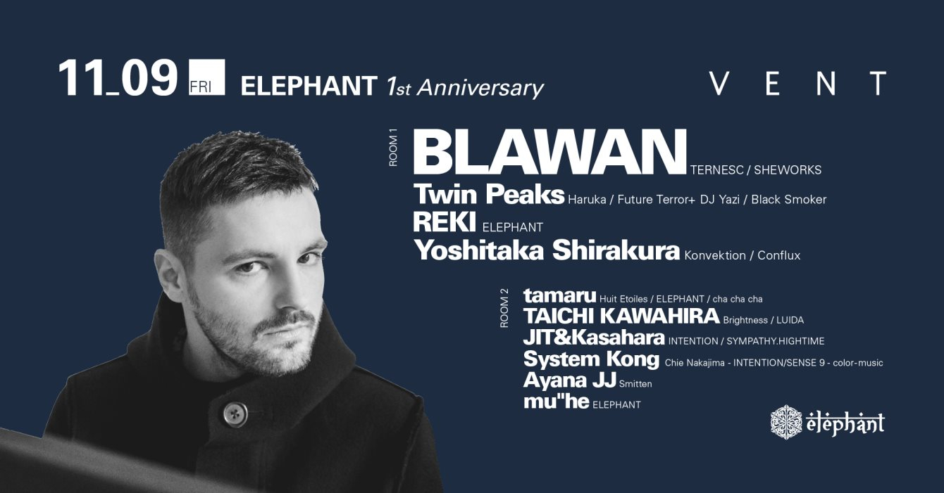 Blawan at Elephant - Flyer front