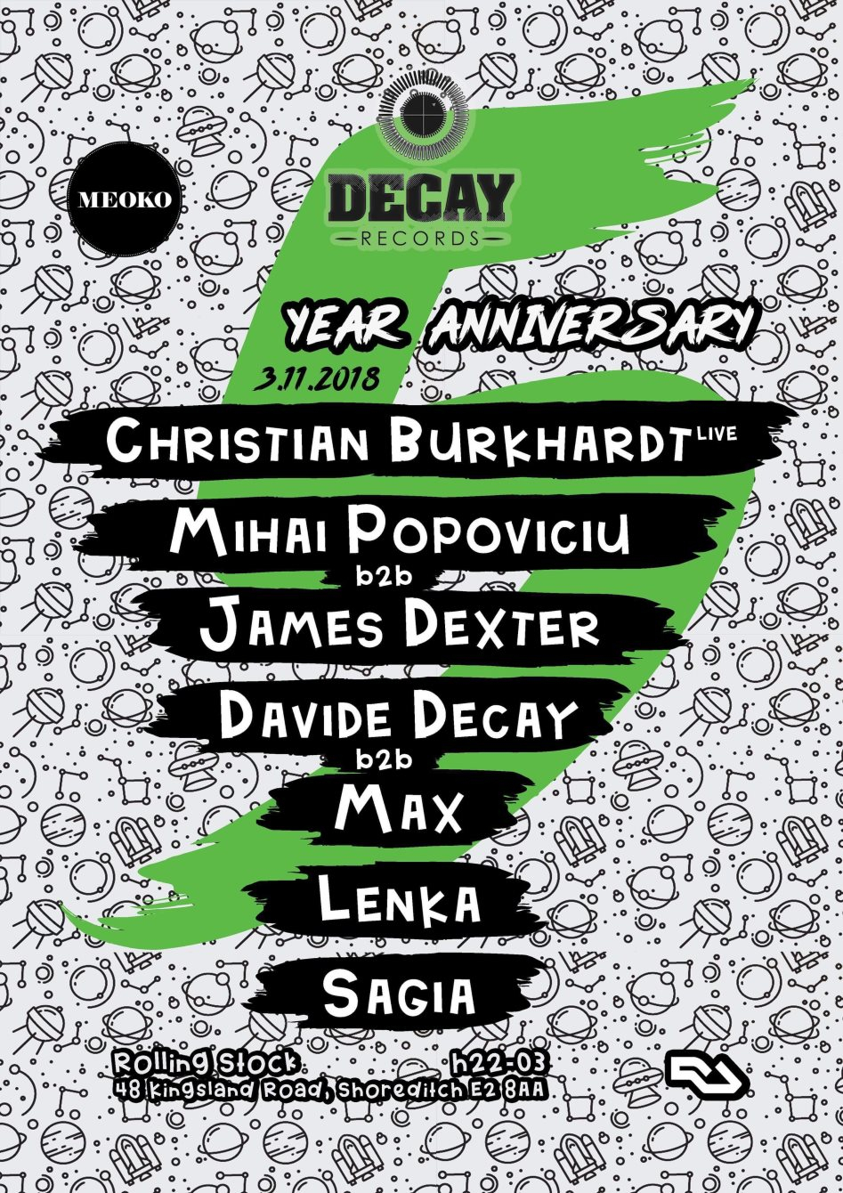 Decay Records 5 Years Anniversary - Flyer front